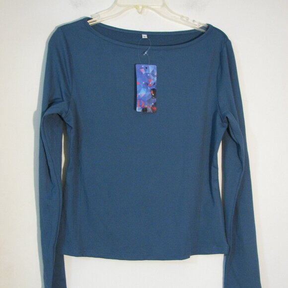 * Dark Blue Blouse Medium Stretch Layering by Dmnzns NWT - Picture 1 of 3